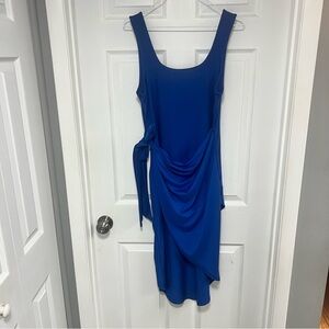 Casual Blue Bodycon Sleeveless Dress Size L